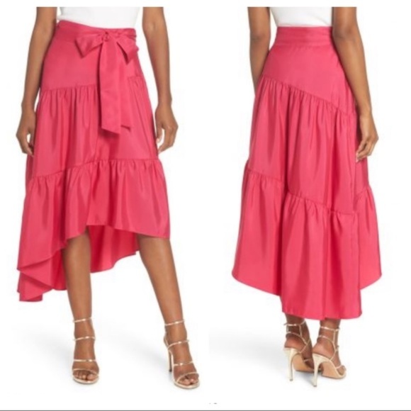 Eliza J Dresses & Skirts - Eliza J 14 Tie Waist Asymmetrical Ruffle Skirt NWT